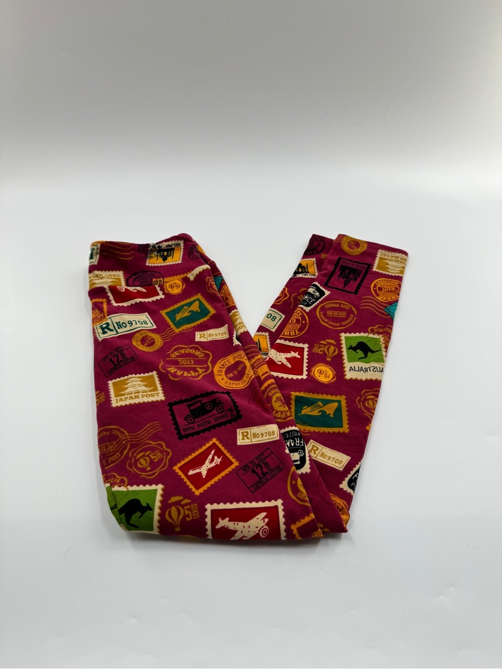 LuLaRoe Travel Stamp Print Leggings – Women's One Size